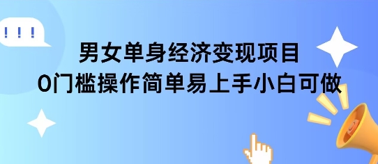女单身经济项目变现周期长可复购率高日入1k+-汇课新知资源网