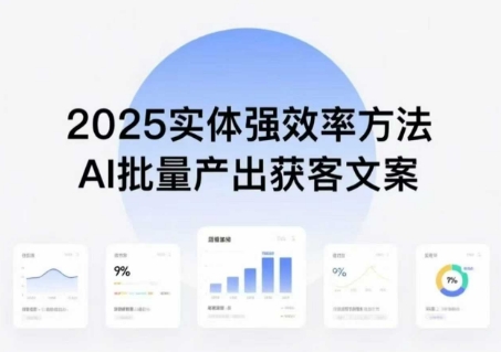 实体强效率方法：AI批量产出获客文案，2025年普通人拥抱AI，实现实体创收-汇课新知资源网