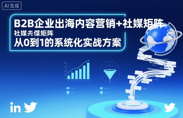 B2B企业出海内容营销+社媒矩阵,从0到1的系统化实战方案-汇课新知资源网