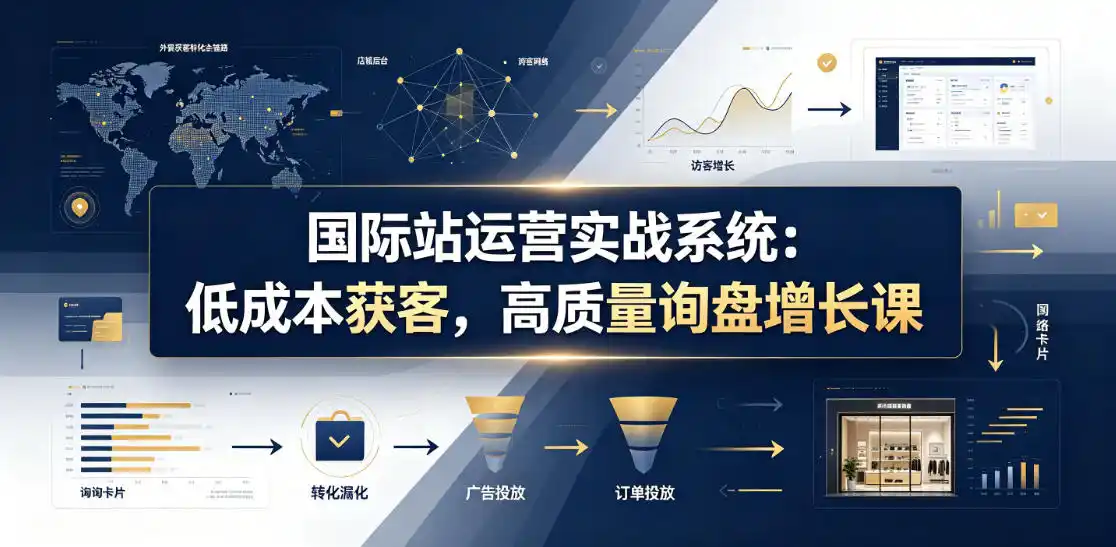 国际站运营实战系统：低成本获客，高质量询盘增长课(更新26年)-汇课新知资源网