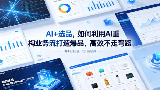 AI+选品,如何利用AI重构业务流打造爆品,高效不走弯路-汇课新知资源网