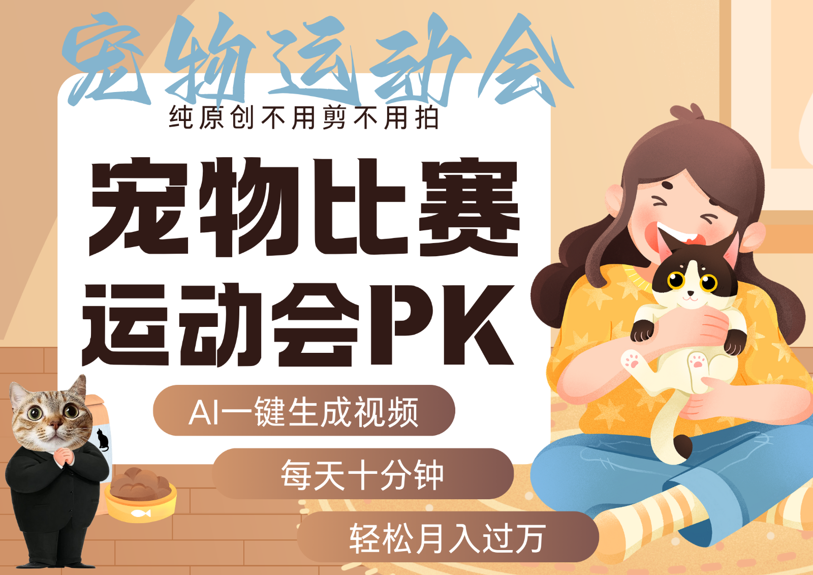 AI萌宠运动员跳水 射击 篮球 足球比赛 每天十分钟 附详细提示词文案库 代替做…-汇课新知资源网