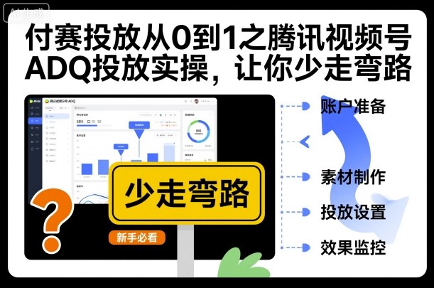 付赛投放从0到1之腾讯视频号ADQ投放实操,让你少走弯路-汇课新知资源网