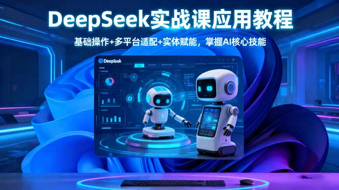 DeepSeek实战课应用教程、基础操作+多平台适配+实体赋能,掌握AI核心技能-汇课新知资源网
