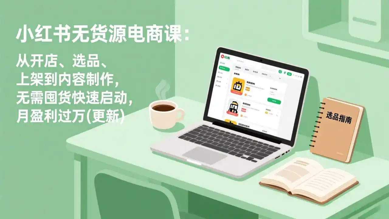 小红书无货源电商课(6月22更新-汇课新知资源网