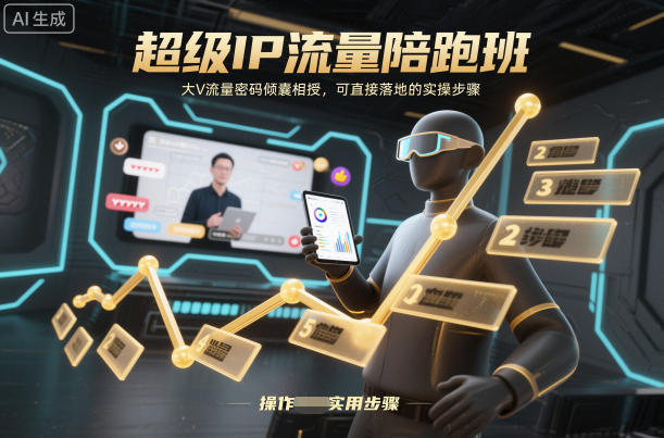 超级IP流量陪跑班,大V流量密码倾囊相授,可直接落地的实操步骤-汇课新知资源网